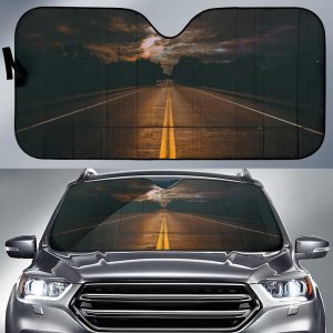 Night Roads Car Auto Sun Shade