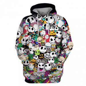 Nightmare Before Christmas Cute Jack Skellington Pattern 3D Printed Hoodie/Zipper Hoodie