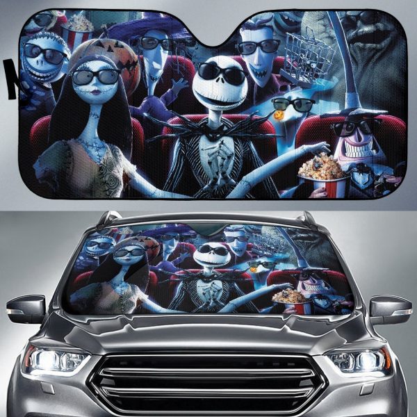 Nightmare Before Christmas In Disney Digital 3D Car Auto Sun Shade