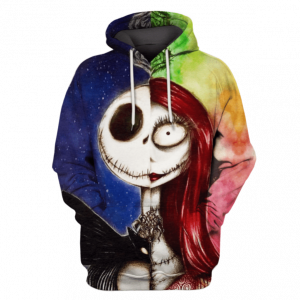 Nightmare Before Christmas Jack And Sally 3D Printed Hoodie/Zipper Hoodie