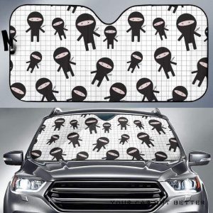 Ninja Pattern Plaid Car Auto Sun Shade