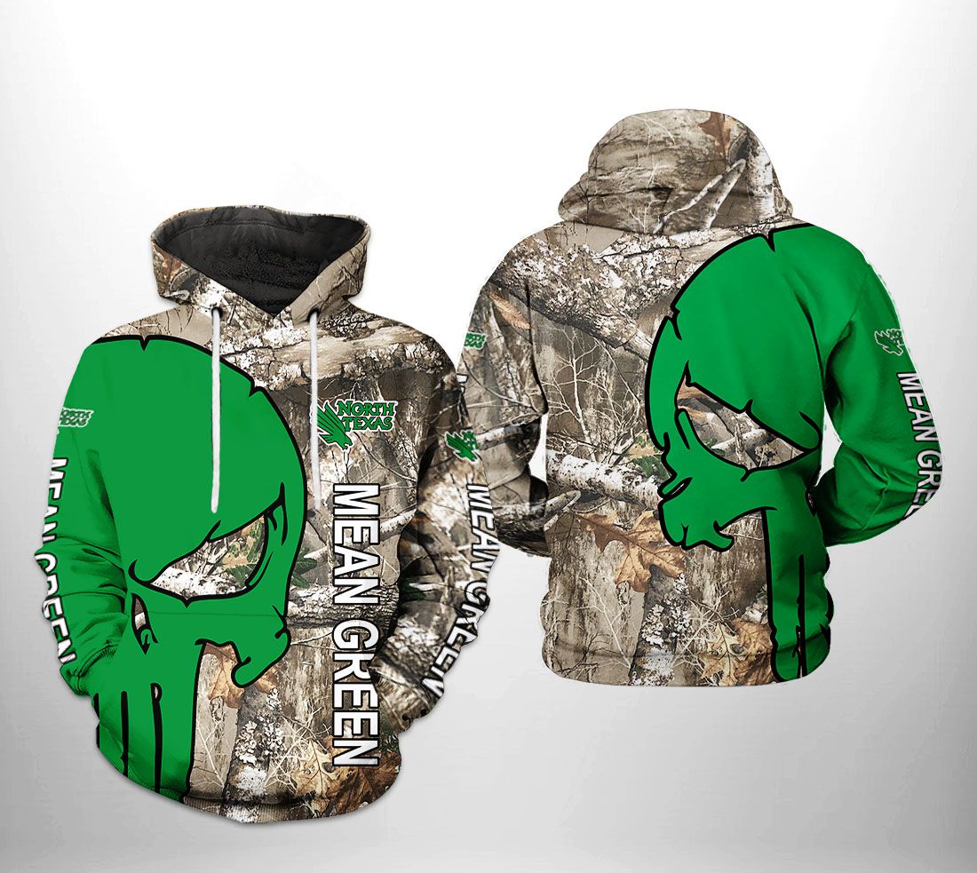 North Texas Mean Green NCAA Camo Veteran Hunting 3D Printed Hoodie/Zipper Hoodie North Texas Mean Green NCAA Camo Veteran Hunting 3D Printed Hoodie/Zipper Hoodie