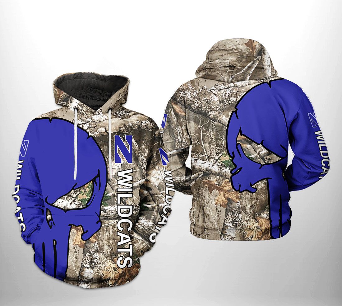 Northwestern Wildcats NCAA Camo Veteran Hunting 3D Printed Hoodie/Zipper Hoodie Northwestern Wildcats NCAA Camo Veteran Hunting 3D Printed Hoodie/Zipper Hoodie