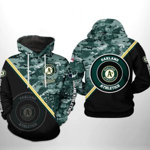 Oakland Athletics MLB Camo Team 3D Printed Hoodie/Zipper Hoodie