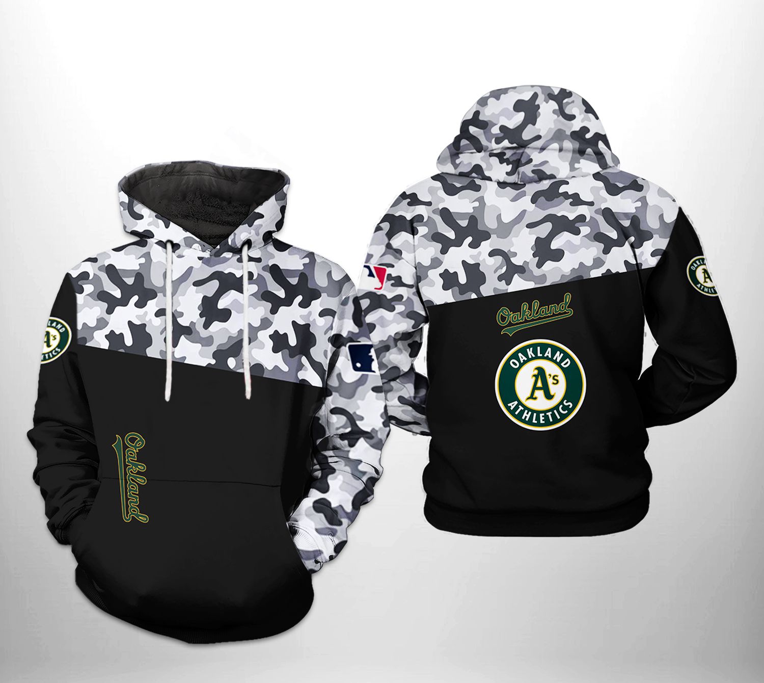 Oakland Athletics MLB Camo Veteran 3D Printed Hoodie/Zipper Hoodie Oakland Athletics MLB Camo Veteran 3D Printed Hoodie/Zipper Hoodie