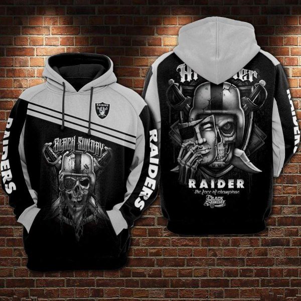 Oakland Raiders 3D Printed Hoodie/Zipper Hoodie