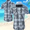 Oakland Raiders Flower Hawaiian Shirt Summer Button Up