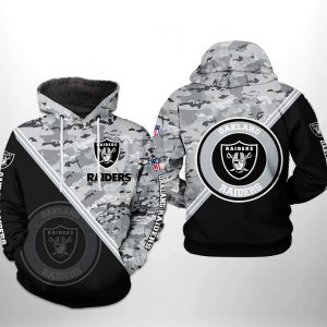 Oakland Raiders NFL Camo Team 3D Printed Hoodie/Zipper Hoodie