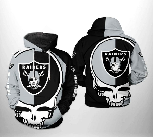 Oakland Raiders NFL Grateful Dead 3D Printed Hoodie/Zipper Hoodie