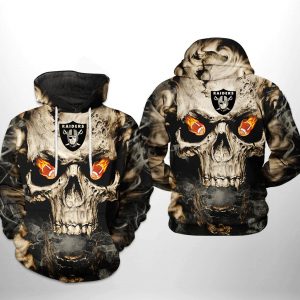 Oakland Raiders NFL Skull Team 3D Printed Hoodie/Zipper Hoodie