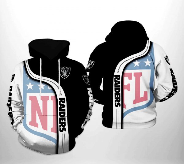 Oakland Raiders NFL Team 3D Printed Hoodie/Zipper Hoodie