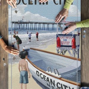 Ocean City, New Jersey Lifeguard Stand Jigsaw Puzzle Set