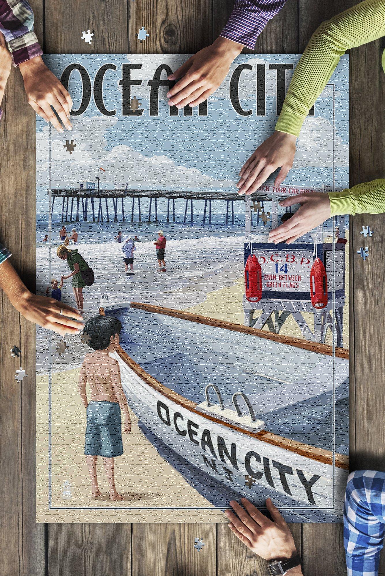 Ocean City, New Jersey Lifeguard Stand Jigsaw Puzzle Set Ocean City, New Jersey Lifeguard Stand Jigsaw Puzzle Set