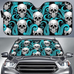 Octopus Tentacles Skull Car Auto Sun Shade