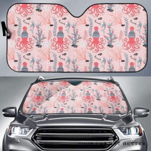 Octopus Winter Hat Garland Fish Candy Seaweed Coral Starfish Car Auto Sun Shade