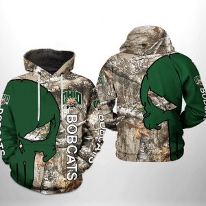 Ohio Bobcats NCAA Camo Veteran Hunting 3D Printed Hoodie/Zipper Hoodie