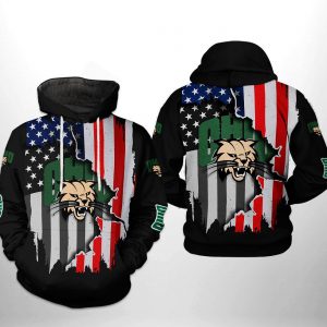 Ohio Bobcats NCAA US Flag 3D Printed Hoodie/Zipper Hoodie