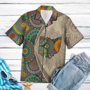 Ohio Mandala Hawaiian Shirt Summer Button Up
