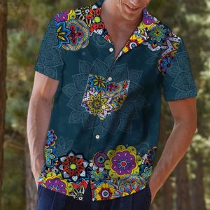 Ohio Mandala Hawaiian Shirt Summer Button Up