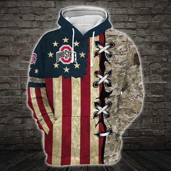 Ohio State Buckeyes 3D Printed Hoodie/Zipper Hoodie