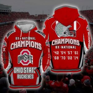 Ohio State Buckeyes 3D Printed Hoodie/Zipper Hoodie