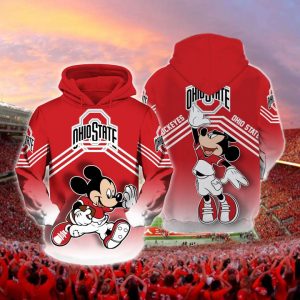 Ohio State Buckeyes Mickey 3D Printed Hoodie/Zipper Hoodie