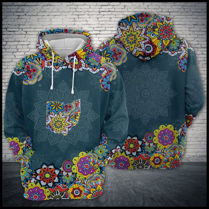 Ohio State Mandala 3D Printed Hoodie/Zipper Hoodie Ohio State Mandala 3D Printed Hoodie/Zipper Hoodie