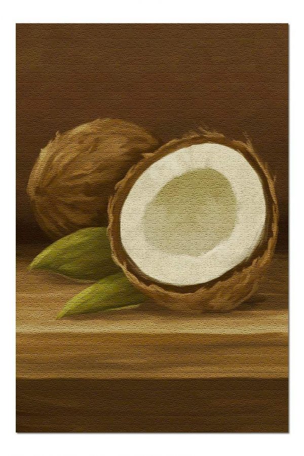 Oil Painting Coconut Jigsaw Puzzle Set