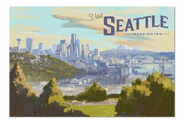 Oil Painting Seatle Jigsaw Puzzle Set