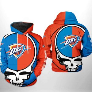 Oklahoma City Thunder NBA Grateful Dead 3D Printed Hoodie/Zipper Hoodie