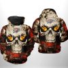 Oklahoma City Thunder NBA Skull 3D Printed Hoodie/Zipper Hoodie