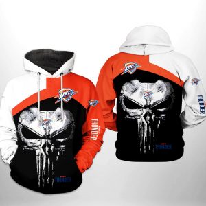 Oklahoma City Thunder NBA Skull Punisher Team 3D Printed Hoodie/Zipper Hoodie