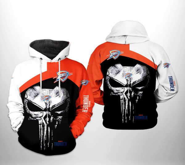 Oklahoma City Thunder NBA Skull Punisher Team 3D Printed Hoodie/Zipper Hoodie