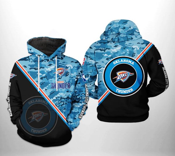 Oklahoma City Thunder NBA US Camo Team 3D Printed Hoodie/Zipper Hoodie