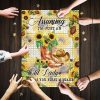 Old Lady Cowgirl Sunflower Jigsaw Puzzle Set