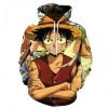 One Piece 3D Printed Hoodie/Zipper Hoodie