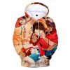 One Piece 3D Printed Hoodie/Zipper Hoodie