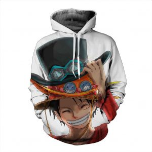 One Piece 3D Printed Hoodie/Zipper Hoodie