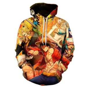 One Piece 3D Printed Hoodie/Zipper Hoodie