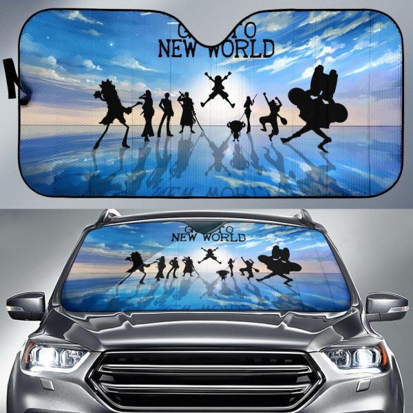 One Piece Go To Worlds Anime Car Auto Sun Shade