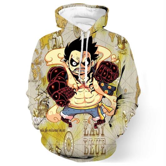 One Piece Luffy Gear 3D Printed Hoodie/Zipper Hoodie One Piece Luffy Gear 3D Printed Hoodie/Zipper Hoodie