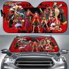 One Piece Red Teams Anime Car Auto Sun Shade