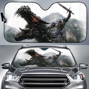 Optimus Prime Ride T Rex Transformer Car Auto Sun Shade