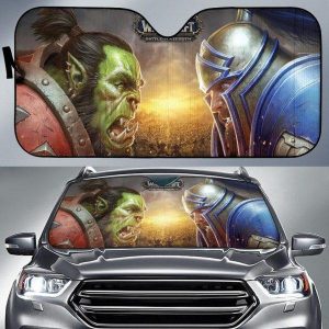 Orc Vs Human World Of Warcraft Car Auto Sun Shade