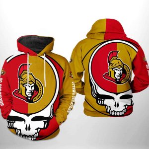 Ottawa Senators NHL Grateful Dead 3D Printed Hoodie/Zipper Hoodie