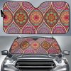 Oval Bohemian Mandala Patchwork Car Auto Sun Shade