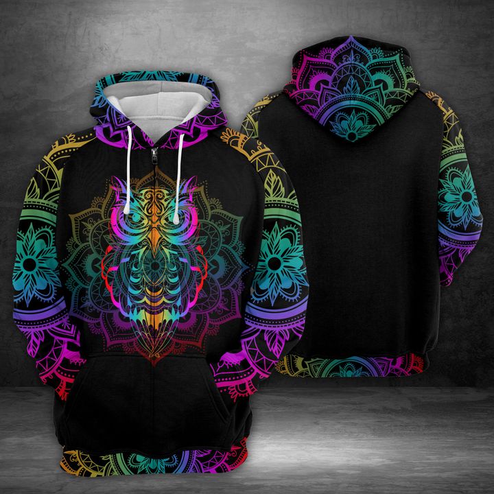 Owl 3D Printed Hoodie/Zipper Hoodie Owl 3D Printed Hoodie/Zipper Hoodie