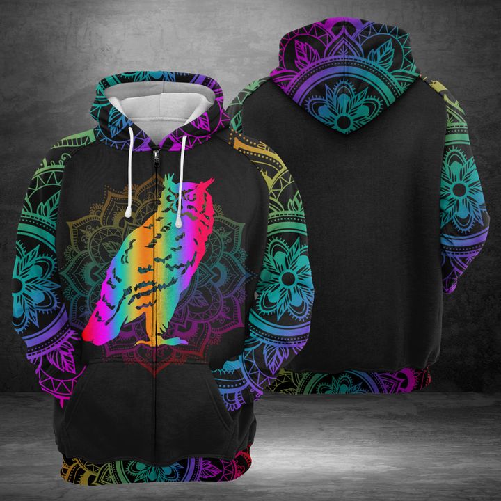 Owl 3D Printed Hoodie/Zipper Hoodie Owl 3D Printed Hoodie/Zipper Hoodie