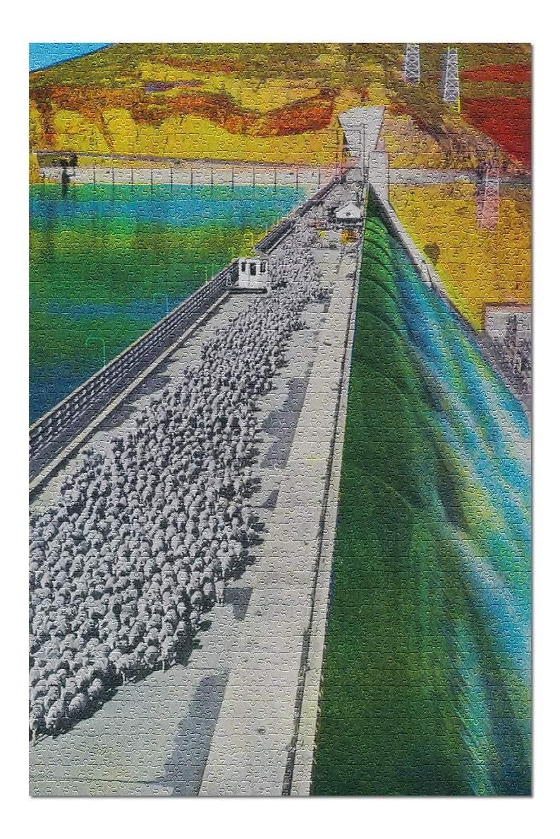 Painting Sheep Across Grand Coulee Dam Jigsaw Puzzle Set Painting Sheep Across Grand Coulee Dam Jigsaw Puzzle Set