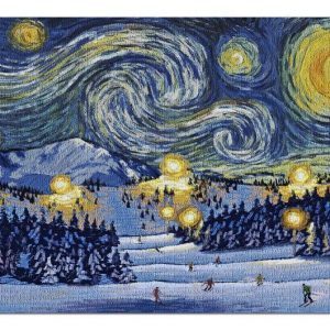 Painting Ski Resort The Starry Night Jigsaw Puzzle Set